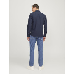 JJ REBEL Oscar L/S Skjorte - Navy Blazer