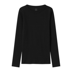 NAME IT Kids Rib Bluse - Sort