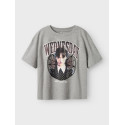 NAME IT KIDS Foxa Wednesday T-shirt - Grey Melange