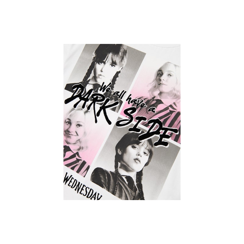 NAME IT KIDS Foxa Wednesday T-shirt - Bright White