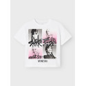 NAME IT KIDS Foxa Wednesday T-shirt - Bright White