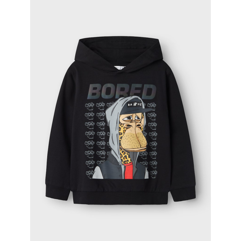NAME IT KIDS Dico Bored Ape Sweatshirt - Sort