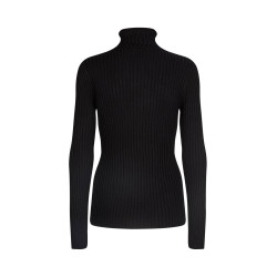 SOYA CONCEPT Dollie Ribstrikket Bluse - Sort