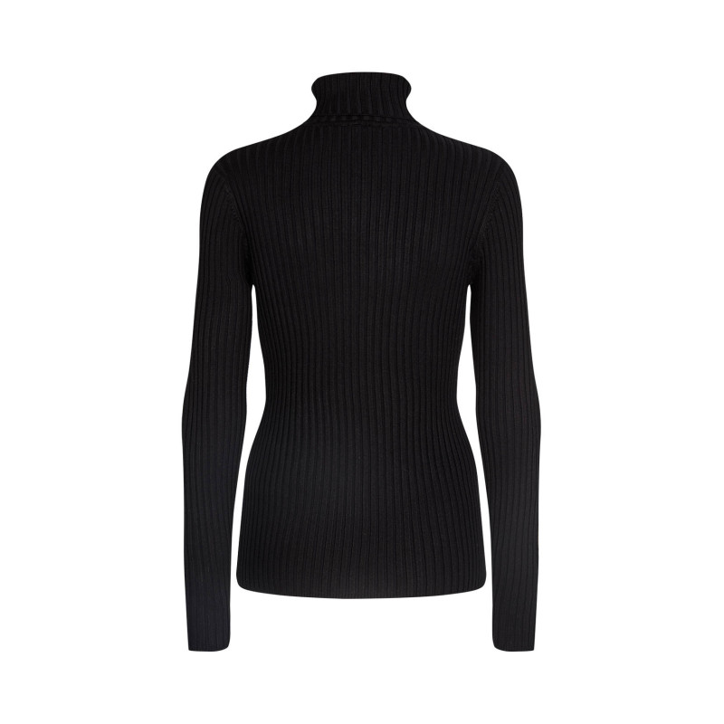 SOYA CONCEPT Dollie Ribstrikket Bluse - Sort