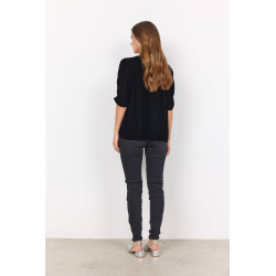 SOYA CONCEPT Nicole Velour Bluse - Sort