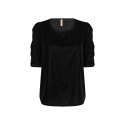 SOYA CONCEPT Nicole Velour Bluse - Sort
