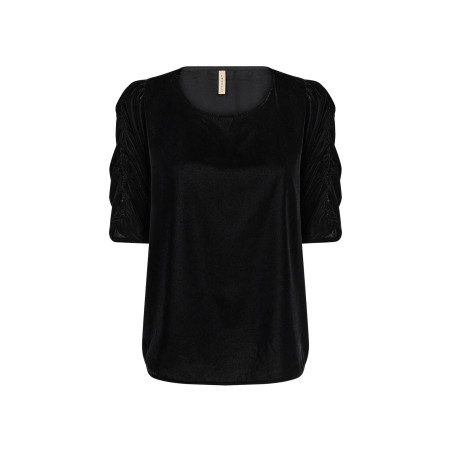 SOYA CONCEPT Nicole Velour Bluse - Sort