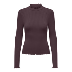 JDY Fransiska L/S Højhalset Basis Top - Winetasting