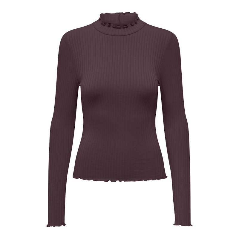 JDY Fransiska L/S Højhalset Basis Top - Winetasting