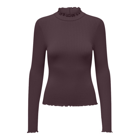 JDY Fransiska L/S Højhalset Basis Top - Winetasting