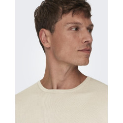 ONLY & SONS Wyler L/S Striktrøje - Silver Lining