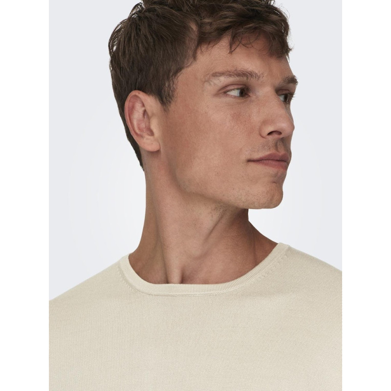 ONLY & SONS Wyler L/S Striktrøje - Silver Lining