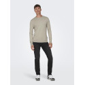 ONLY & SONS Wyler L/S Striktrøje - Silver Lining