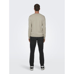 ONLY & SONS Wyler L/S Striktrøje - Silver Lining
