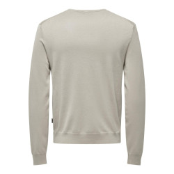 ONLY & SONS Wyler L/S Striktrøje - Silver Lining