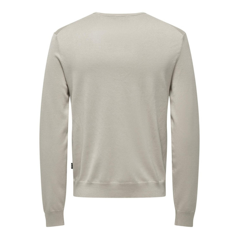 ONLY & SONS Wyler L/S Striktrøje - Silver Lining