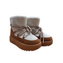 Ankelstøvler med Teddy Bouclé - Camel