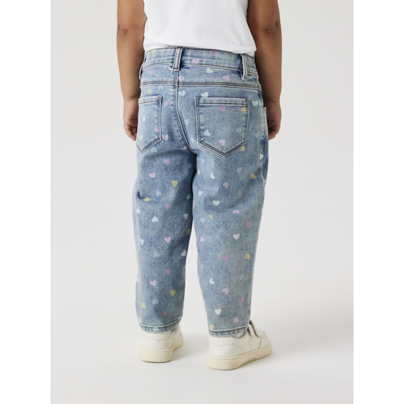 NAME IT Mini Bella Mom Shaped Jeans - Medium Blue Denim