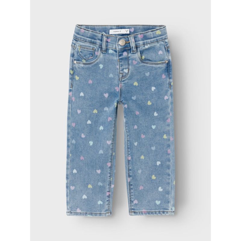 NAME IT Mini Bella Mom Shaped Jeans - Medium Blue Denim