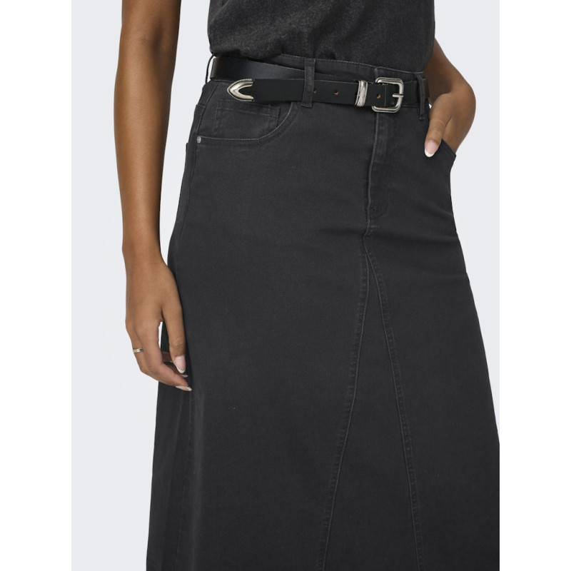 ONLY Lola Højtaljet Midaxi Denim Nederdel - Phantom