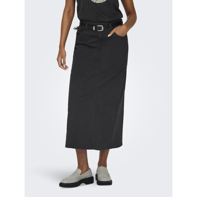 ONLY Lola Højtaljet Midaxi Denim Nederdel - Phantom