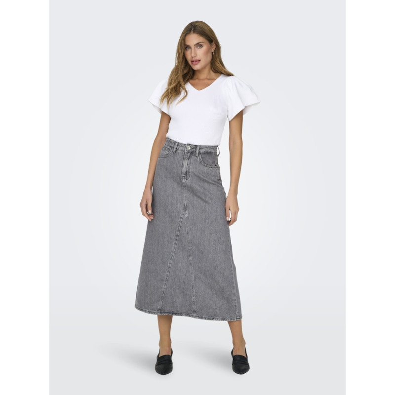ONLY Olivia Denim Nederdel - Grey Denim