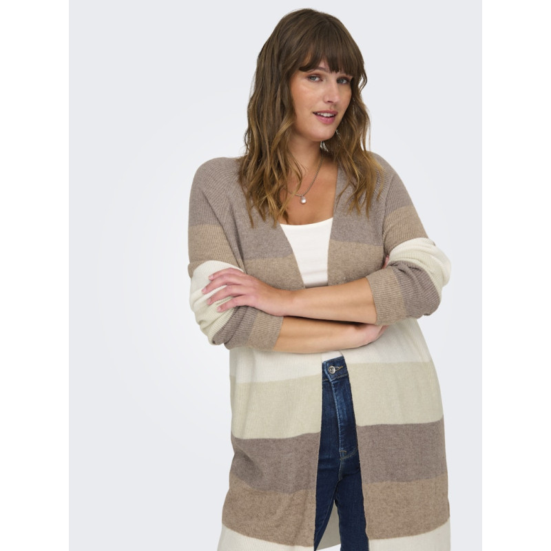 ONLY CARMAKOMA Atija Strik Cardigan - Cappuccino