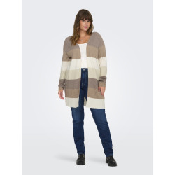 ONLY CARMAKOMA Atija Strik Cardigan - Cappuccino