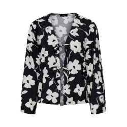 JDY Silas Tie Top Vævet - Sort