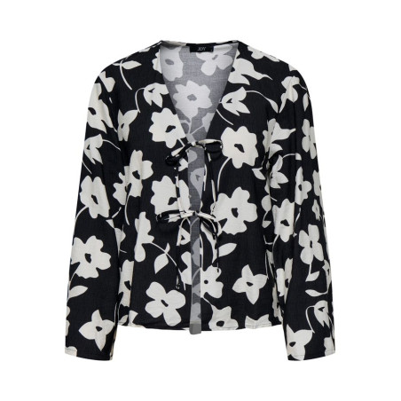 JDY Silas Tie Top Vævet - Sort