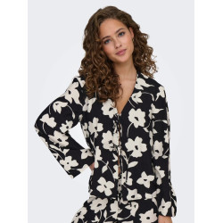 JDY Silas Tie Top Vævet - Sort