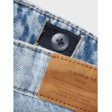 NAME IT Kids Rose HW Straight Jeans - Light Blue Bleached Denim