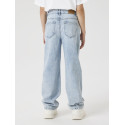 NAME IT Kids Rose HW Straight Jeans - Light Blue Bleached Denim