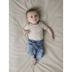 NAME IT Baby Ben Baggy Cargo Jeans - Medium Blue Denim