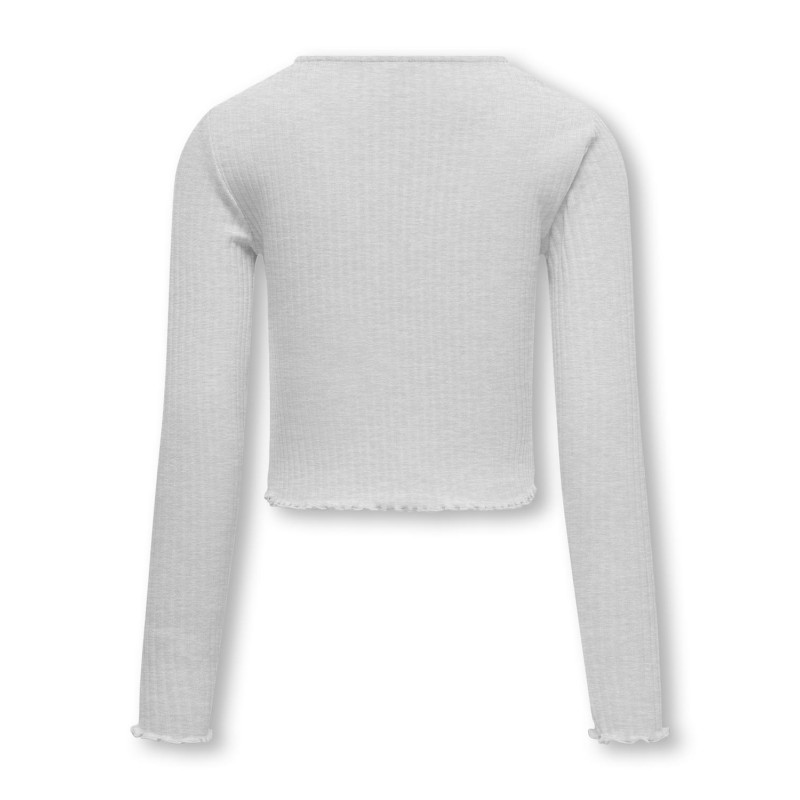 KIDS ONLY Nella Langærmet O-Neck Top Jrs - Light Grey Melange