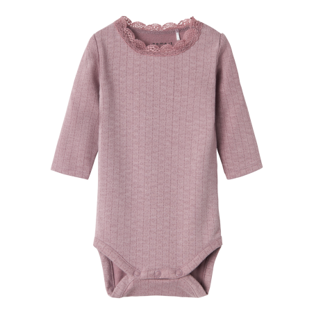 NAME IT Timian Langærmet Body - Elderberry