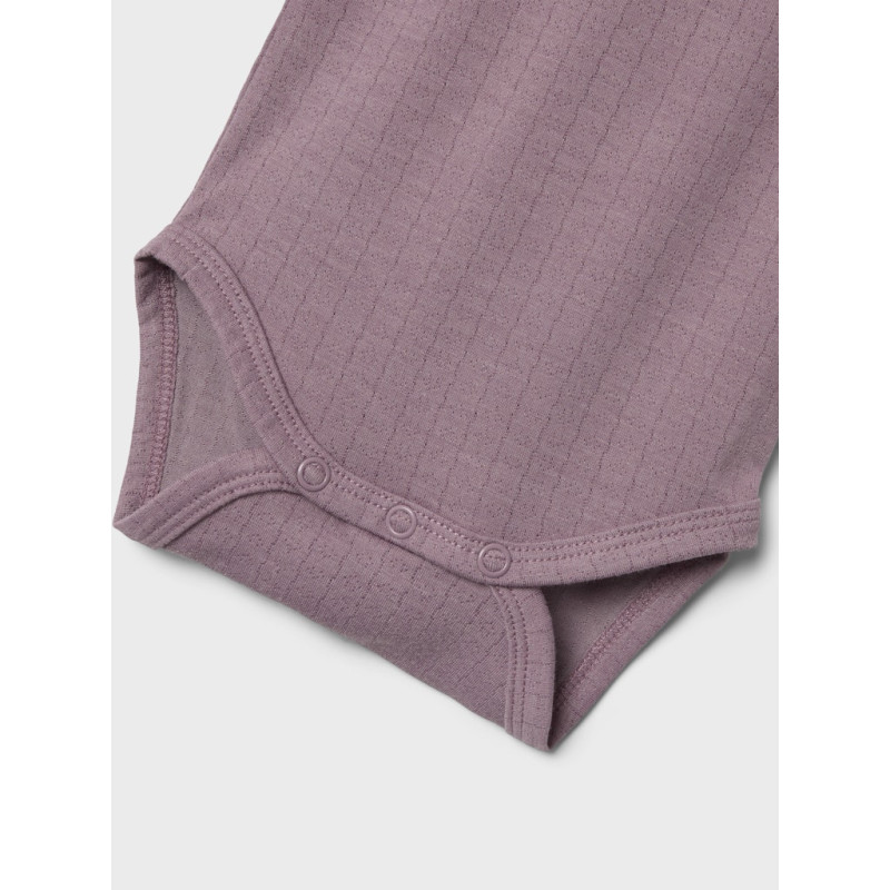 NAME IT Baby Timian L/S Bodystocking - Elderberry