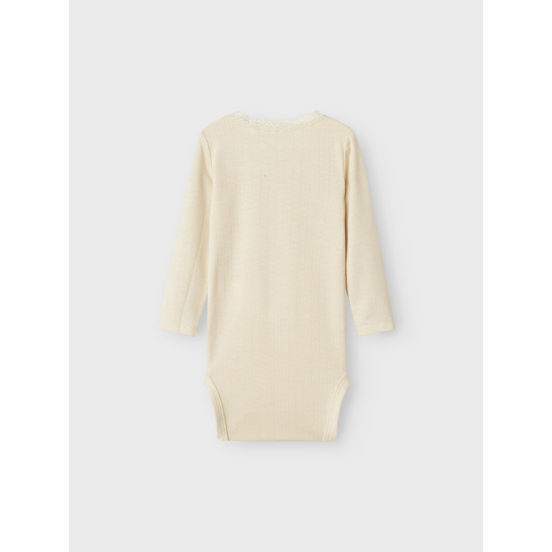 NAME IT Baby Timian L/S Bodystocking - Summer Sand