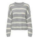 JDY Justy Stribede Strik Pullover - Formal Gray