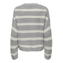 JDY Justy Stribede Strik Pullover - Formal Gray