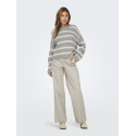 JDY Justy Stribede Strik Pullover - Formal Gray