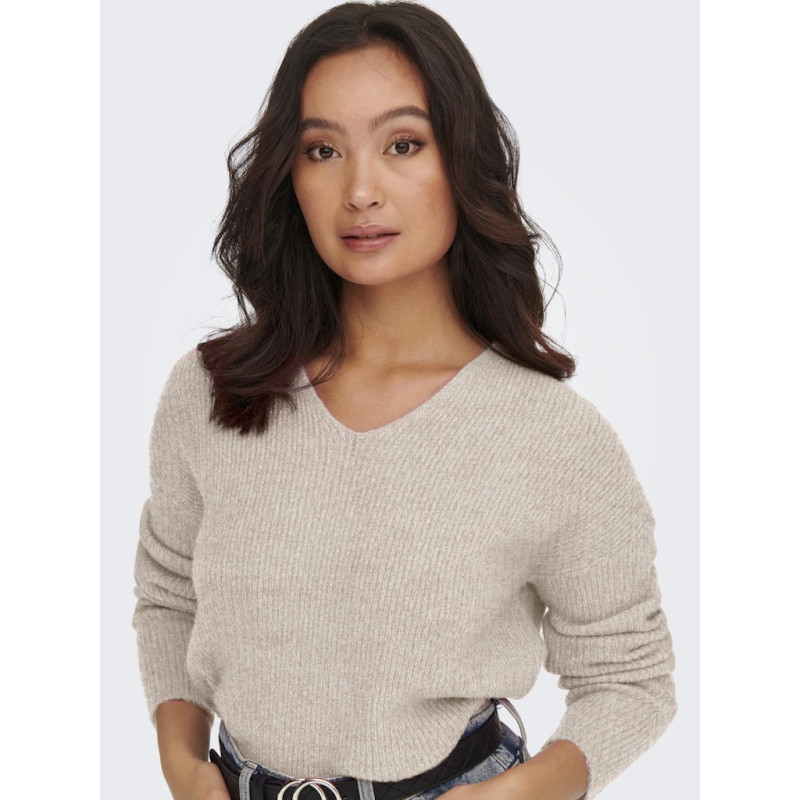 ONLY Camilla Strik Pullover - Pumice Stone