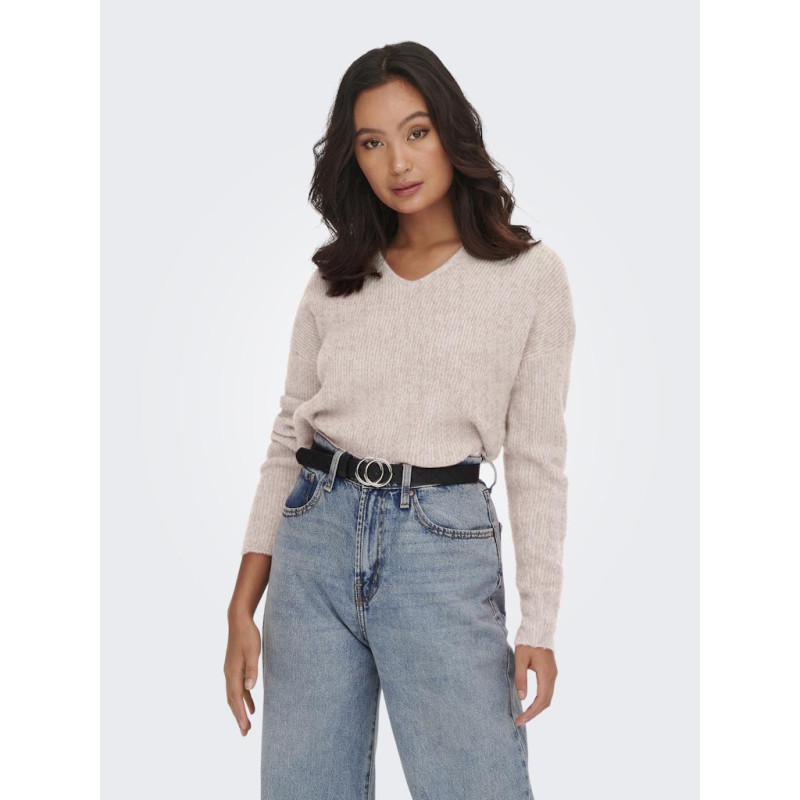 ONLY Camilla Strik Pullover - Pumice Stone