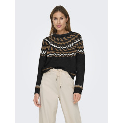 ONLY Isle L/S Rund Hals Strik - Sort