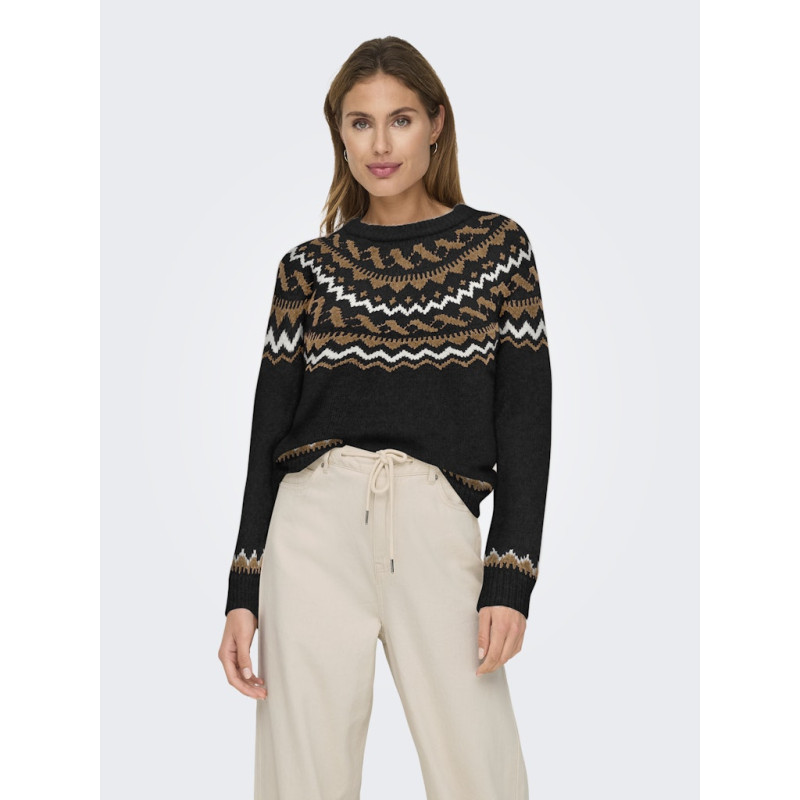 ONLY Isle L/S Rund Hals Strik - Sort