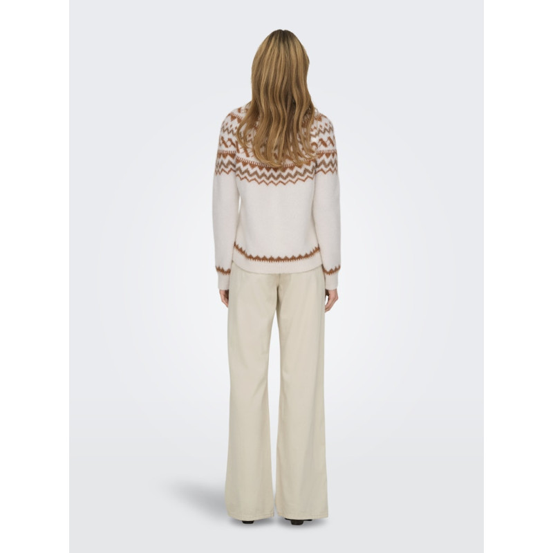 ONLY Isle L/S Rund Hals Strik - Cloud Dancer