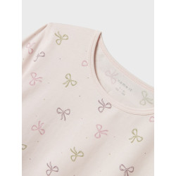 NAME IT Kids Nattøjssæt Pink Sløjfer - Barely Pink