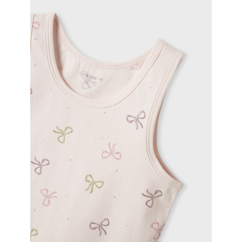 NAME IT Mini Tank Top 2-Pak Pink Sløjfer - Barely Pink