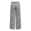 ONLY Hope HW Wide Zebra Stribede Jeans - Light Grey Melange