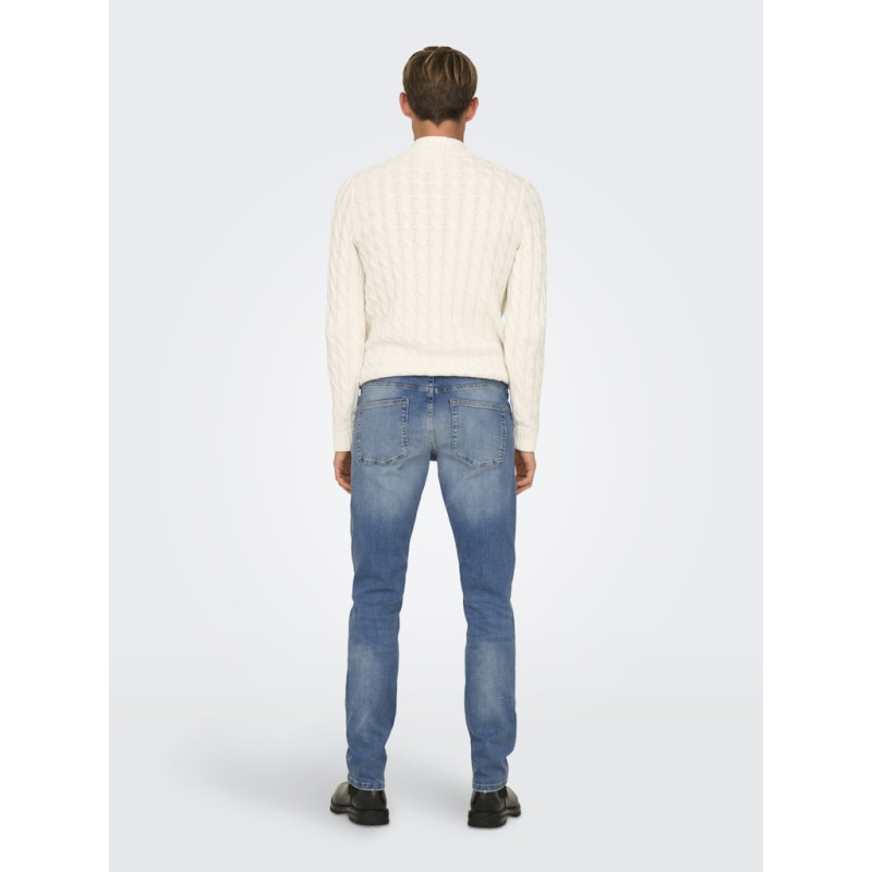 ONLY & SONS Weft Regular Denim Bukser - Light Medium Blue Denim